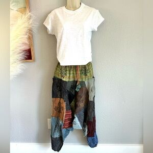 IndieGlam Cotton Patchwork Harem Pants